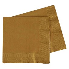 FiveStar Cocktail Napkin 25cm Metallic Gold P40